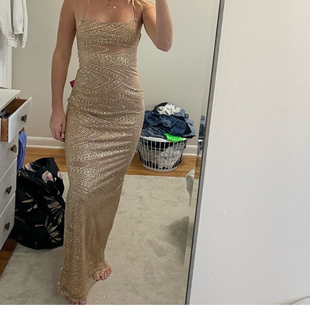 Gold dress beginning boutique